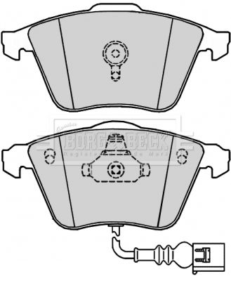 BORG & BECK Комплект тормозных колодок, дисковый тормоз BBP2177